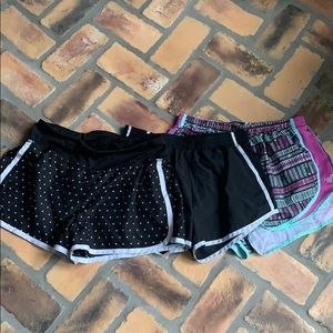 3 pack bundle athletic shorts, misc brands, size M